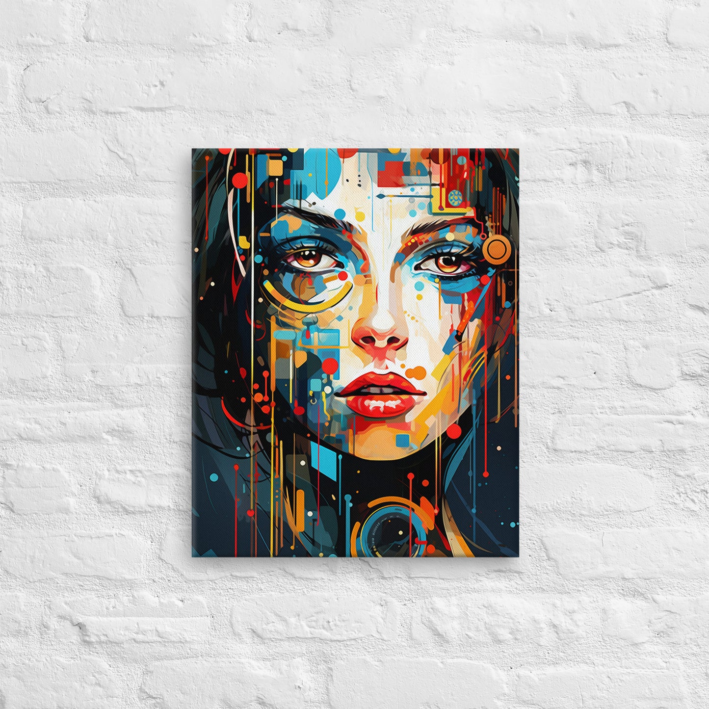 Stunning Portrait of a Digital Lady Canvas