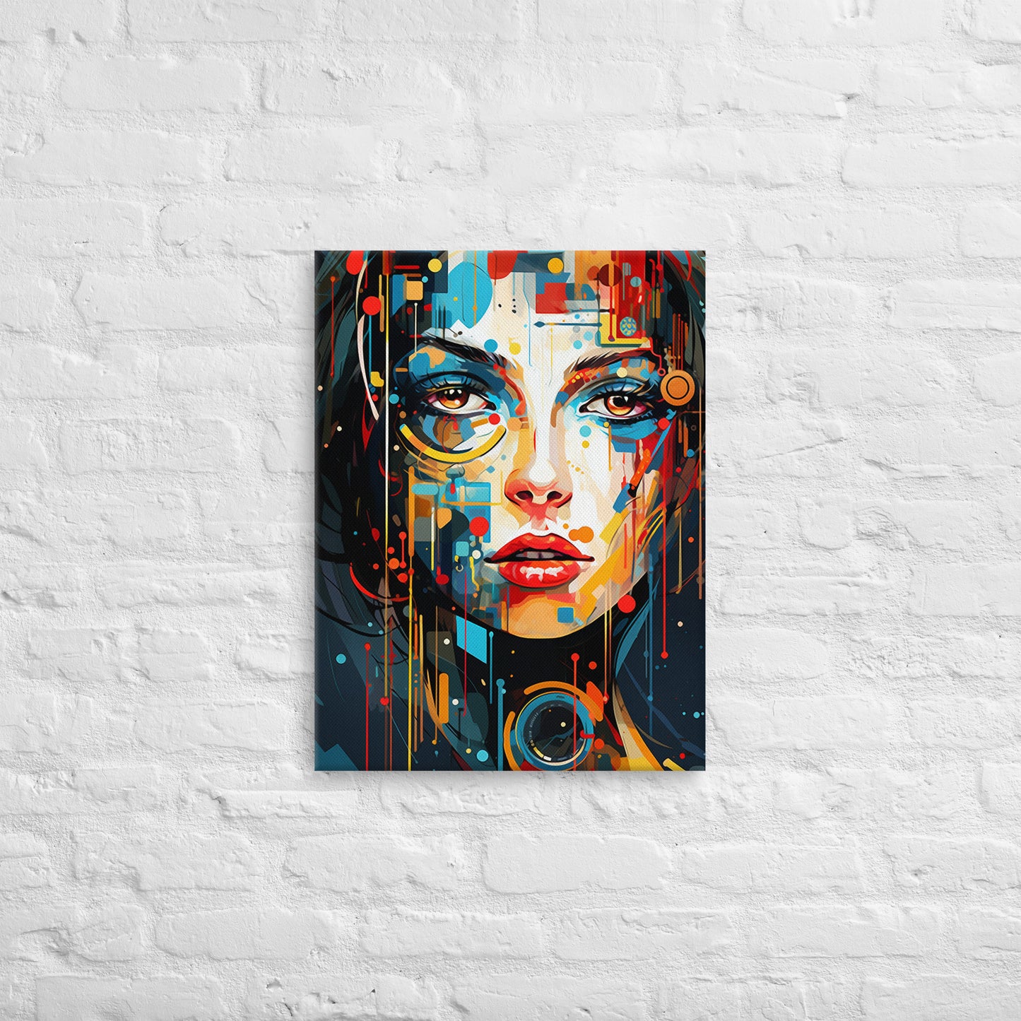 Stunning Portrait of a Digital Lady Canvas